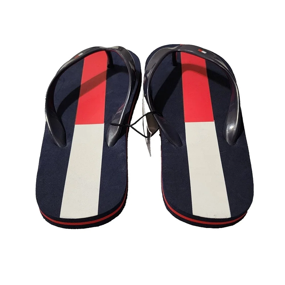 Tommy Hilfiger Boys Flip Flop Flag Sandals Size XL‎